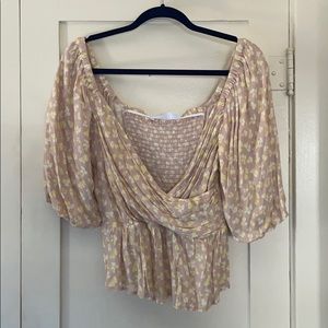 Floral peplum blouse